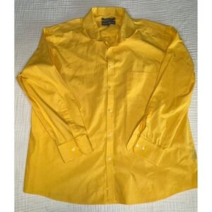 Beverly Hills Polo Club XXL Yellow Dress Shirt‎ Slim Fit Long Sleeve